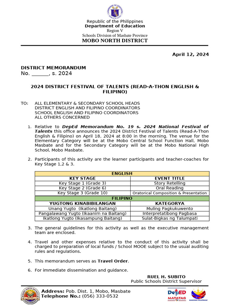 Memo DFOT | PDF