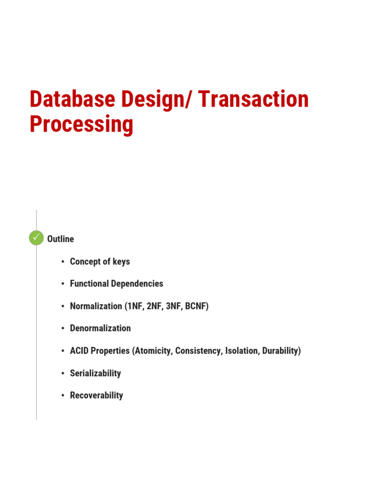 UNIT-05 DBMS IMmersion Database Design Atomicity | PDF