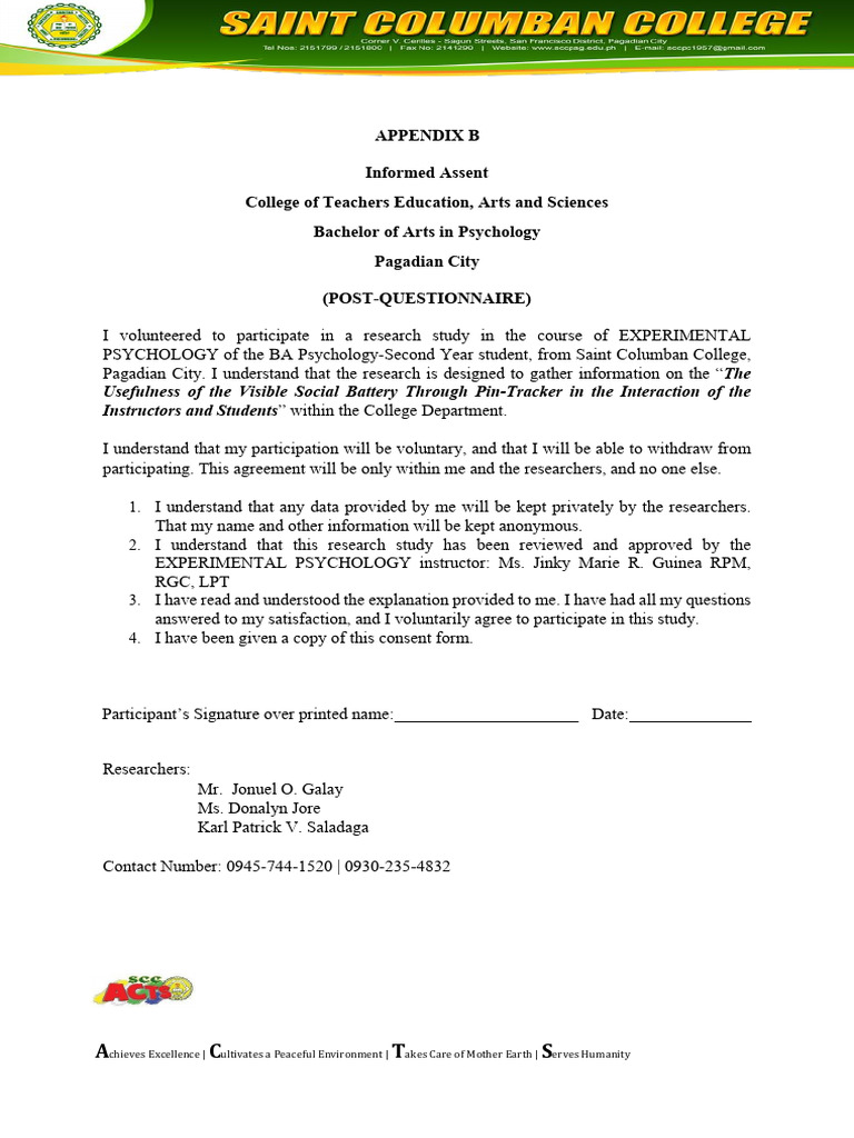 Post Research Questionnaire | PDF