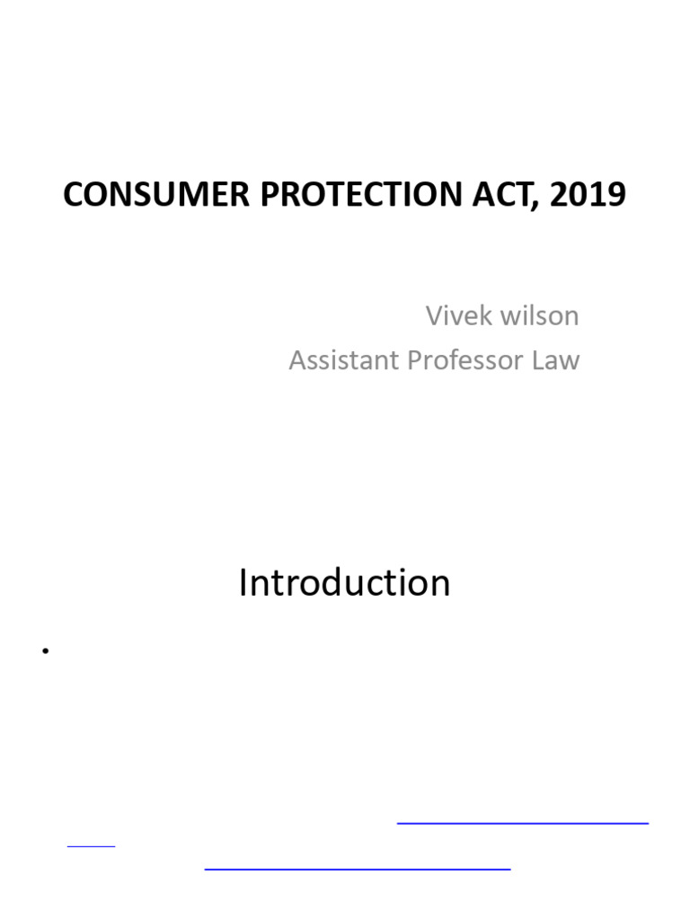 Consumer Protection Act Overview 2019 | PDF | Mediation | Finance ...