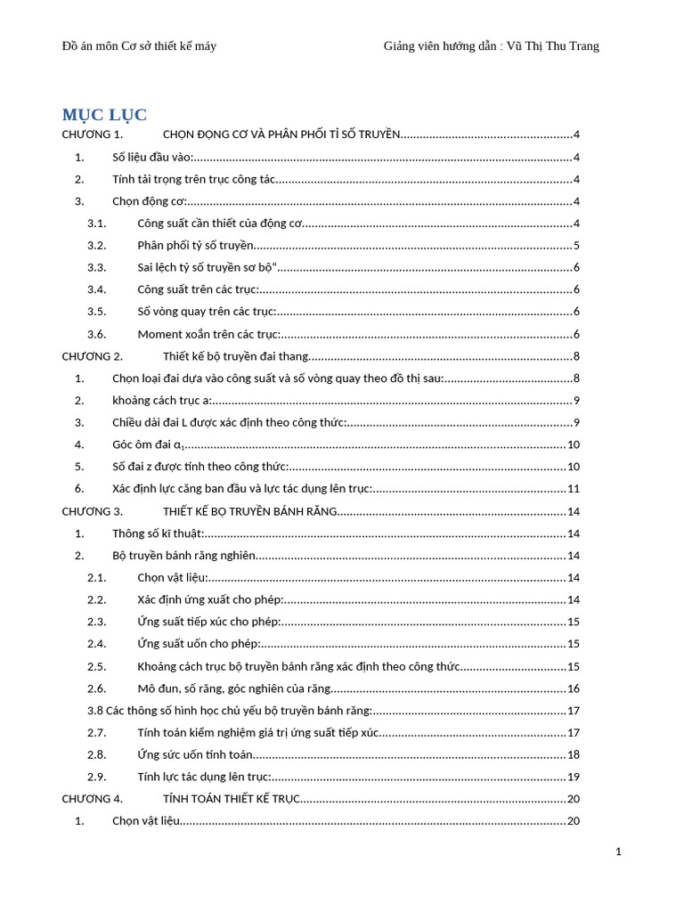 Do An Thiet Ke May | PDF