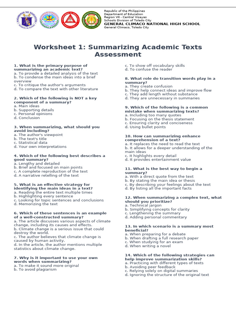 Summative Test 3 | PDF