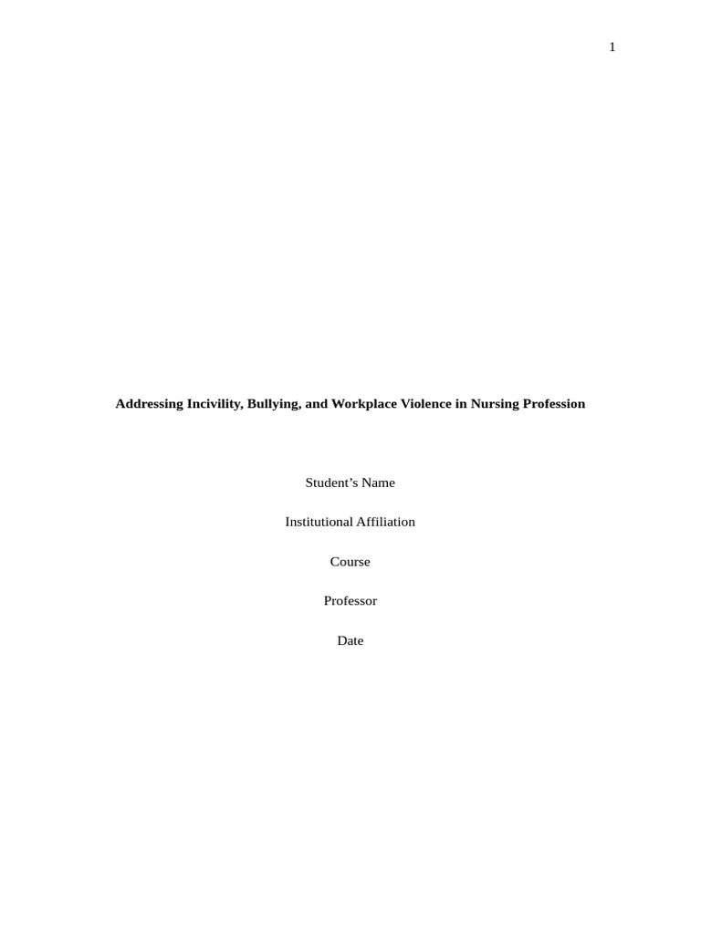 Addressing Incivility Pdf