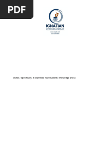 Interrelationships of Cooking Knowledge J Attitude and Skills of g12 Senior High School Students PDF
