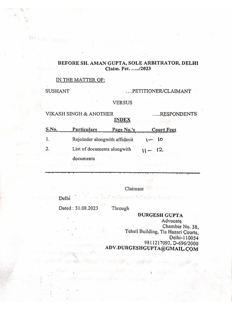 Rejoinder by Petitioner | PDF