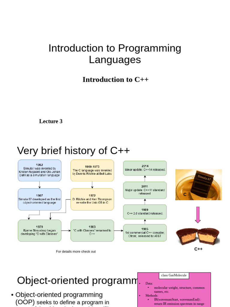 Lecture 3 Introduction To Programming Languages C++ | PDF