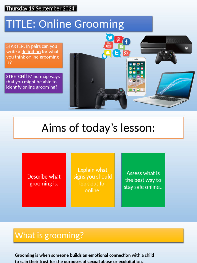 L2 Online Safety - Grooming | PDF