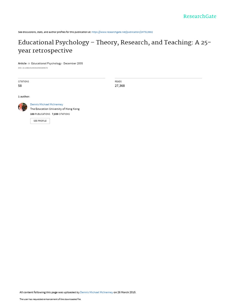 25 Years Retrospective | PDF | Constructivism (Philosophy Of Education ...