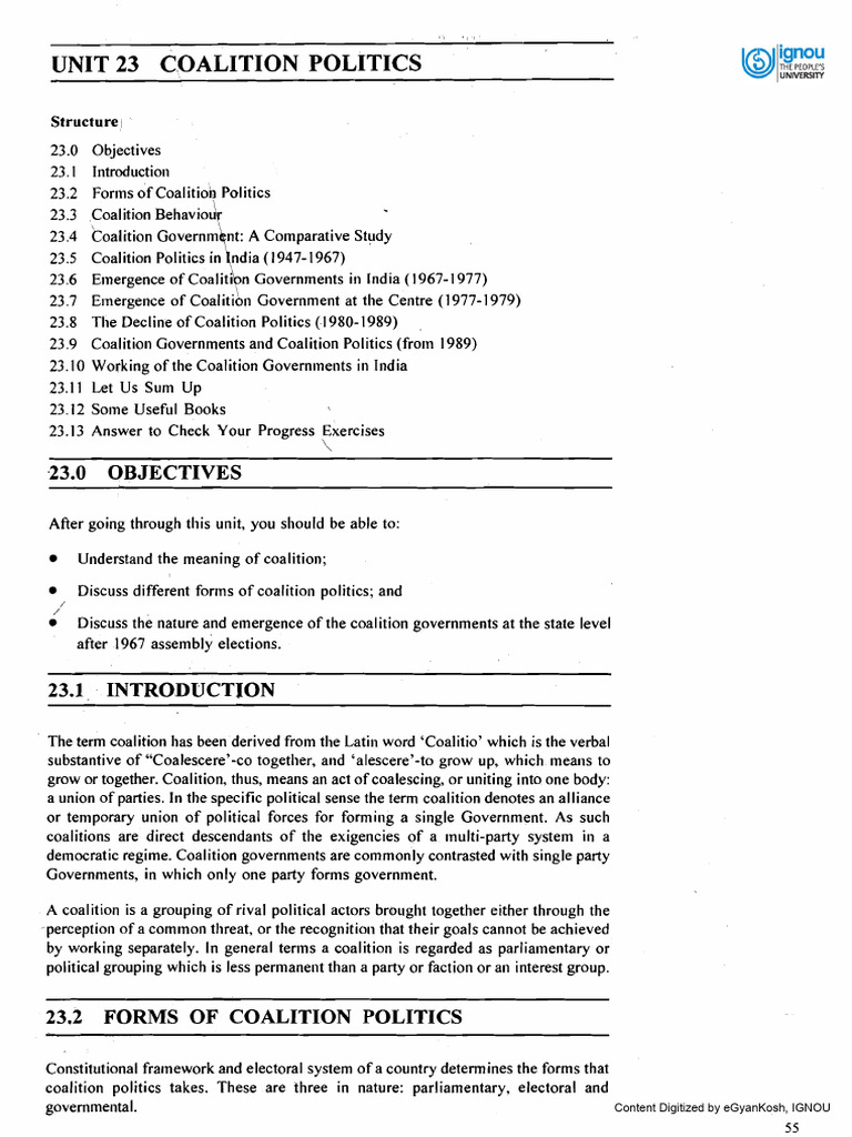 Coalition Politics | PDF