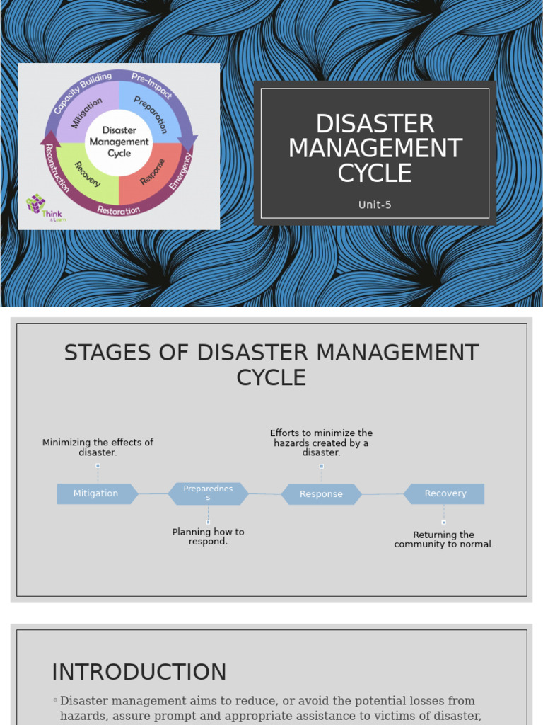 Disaster Management Cycle | PDF