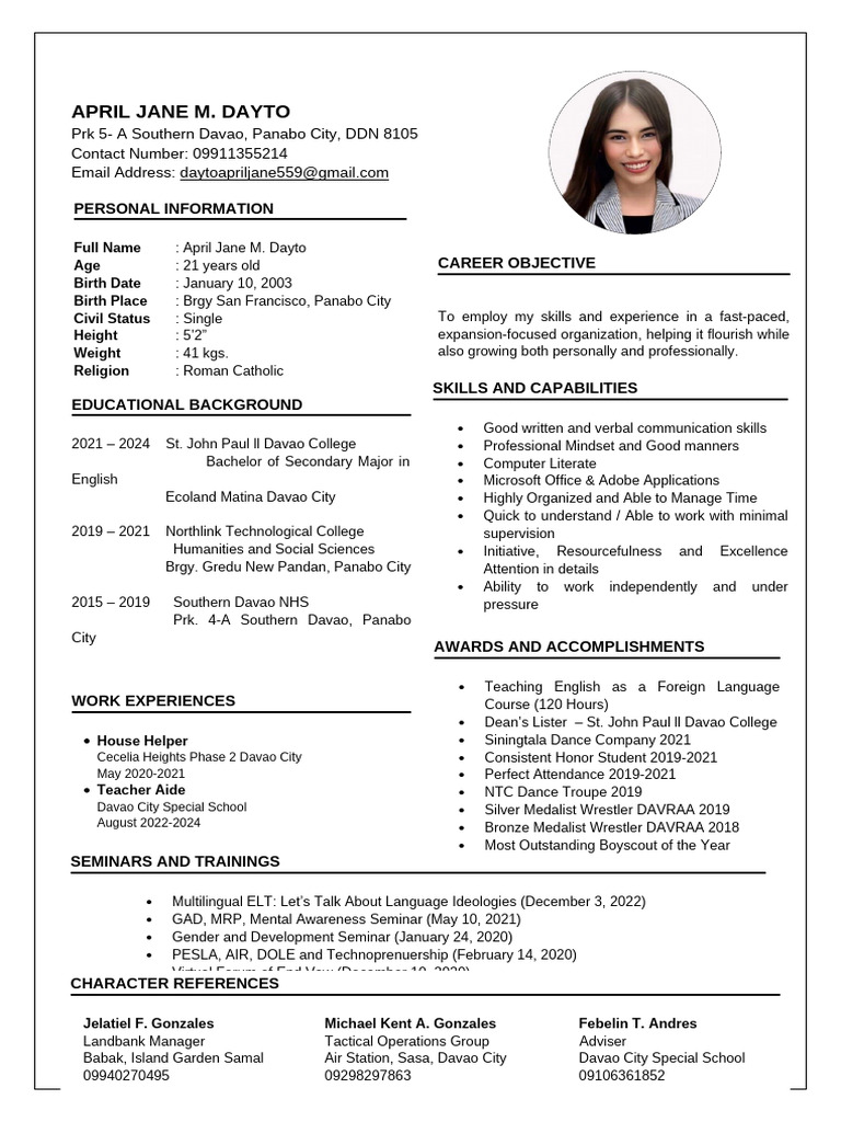 Sample Updated Resume PDF - 1727025502