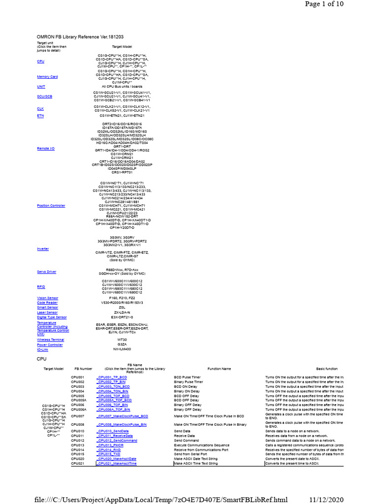 Omron Library | PDF