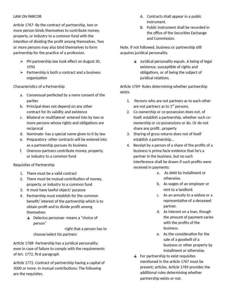 Law On Parcor | PDF