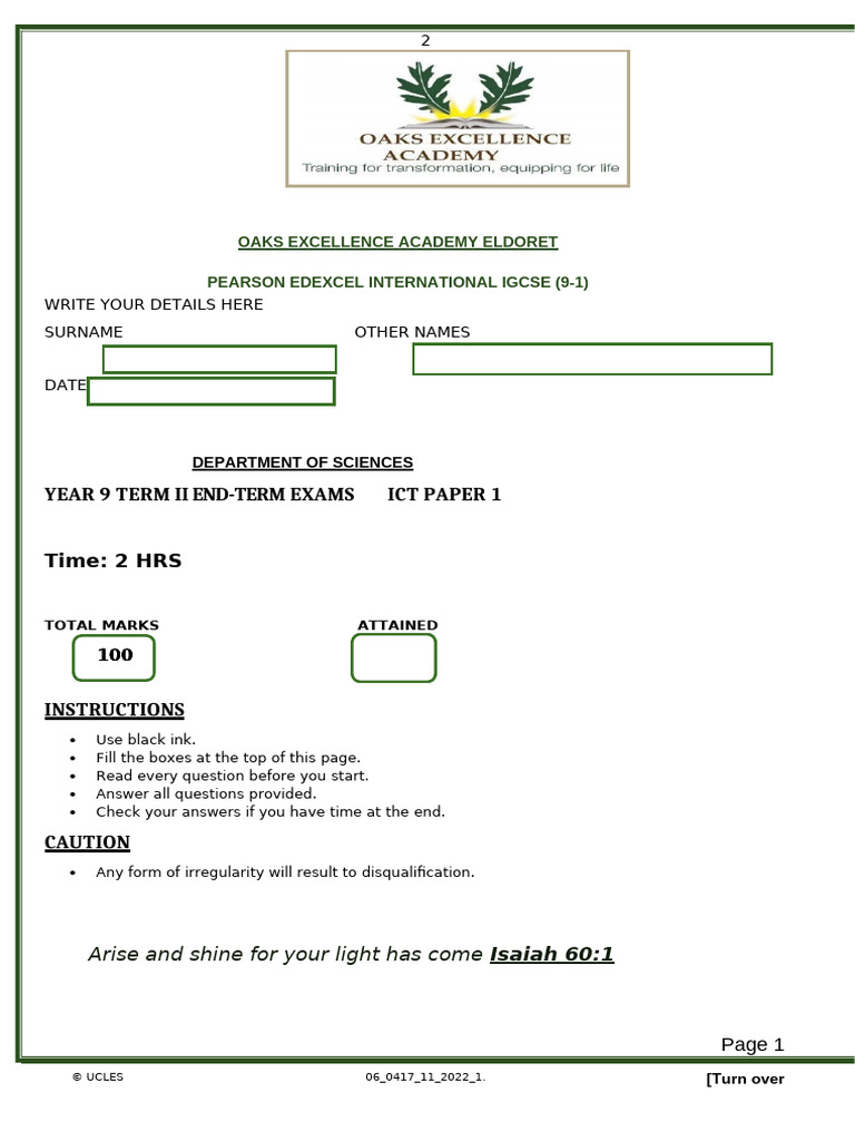 Year 9 Assignment | PDF