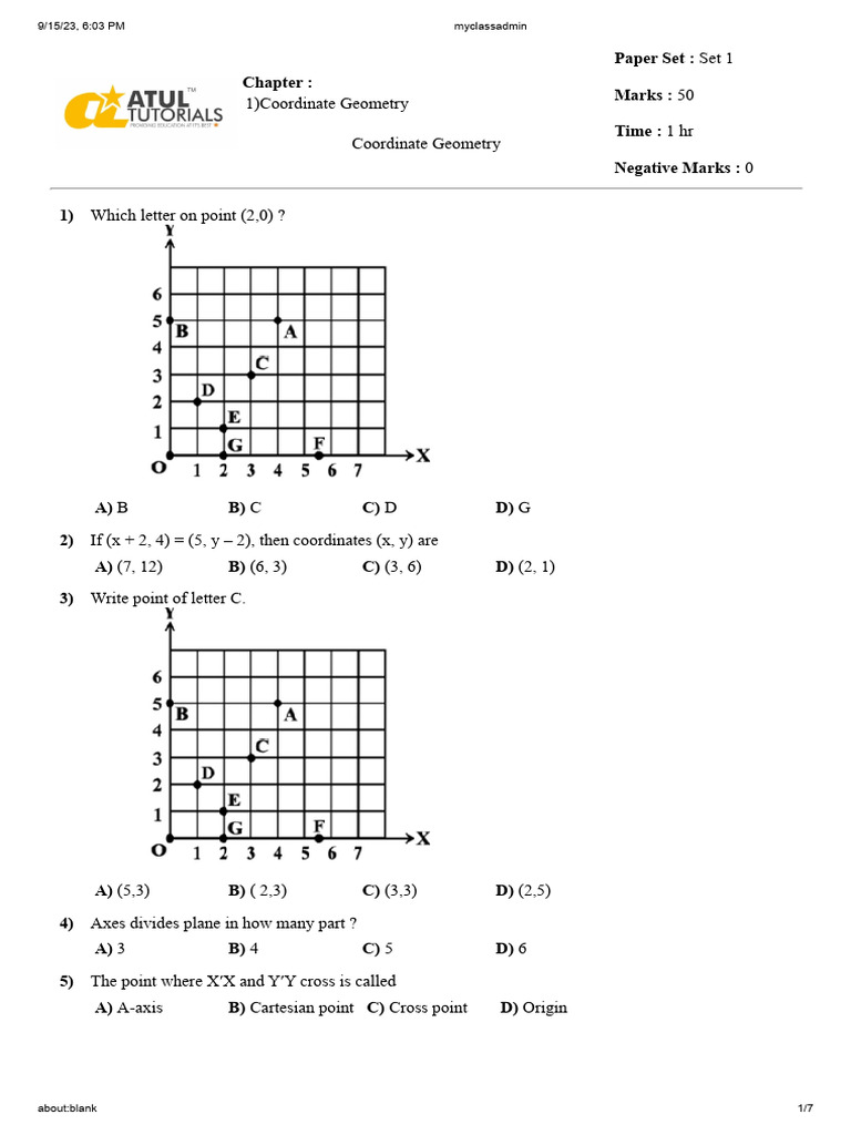 Solving Coordinate Equations | PDF | Cartesian Coordinate System ...