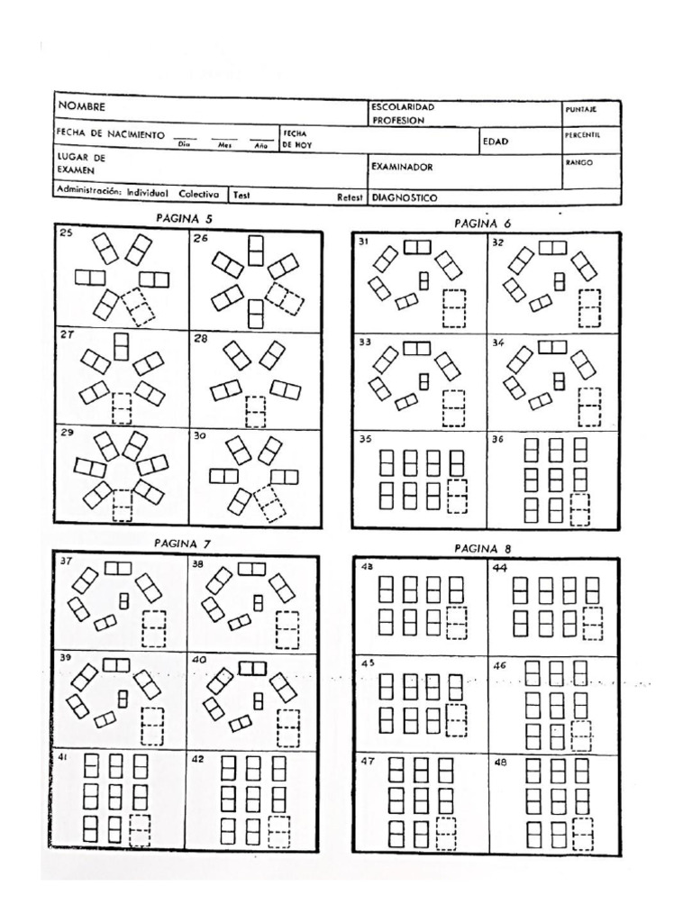 Protocolo Test de Dominós | PDF