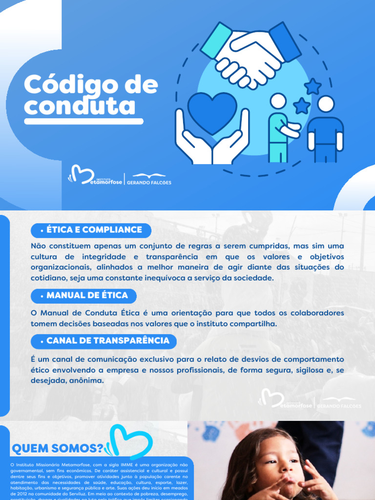 Doc. de Apresentação - Código de Conduta PDF | PDF