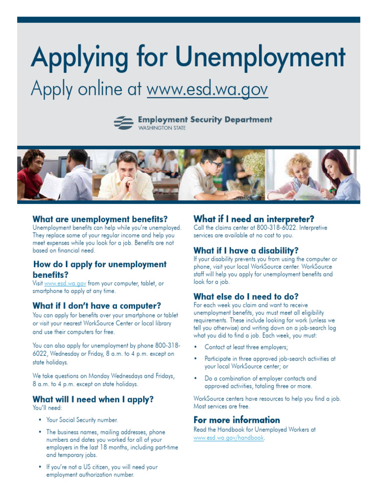 Washington Notice of Unemployment | PDF