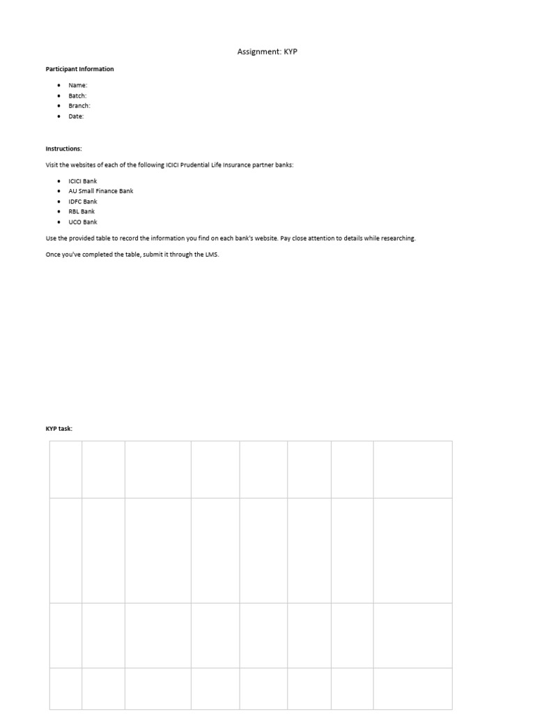 Day 6 - E-Learning - KYP - Assignment - V1.0 | PDF