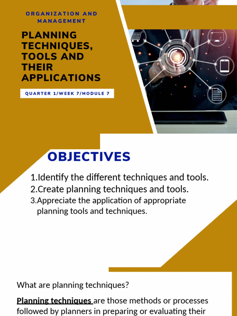 q1w7 Planning Techniques and Tools | PDF