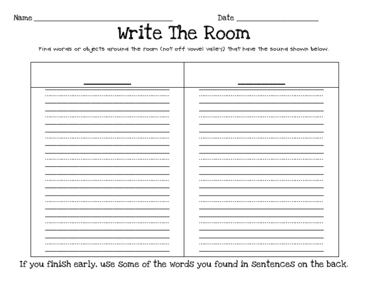 Write The Room PDF