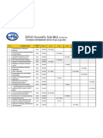 EFGO Scientific courses Q1-Q2 2012