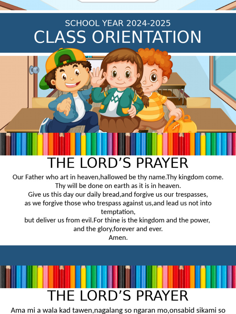 Class Orientation 2024 2025 Pdf