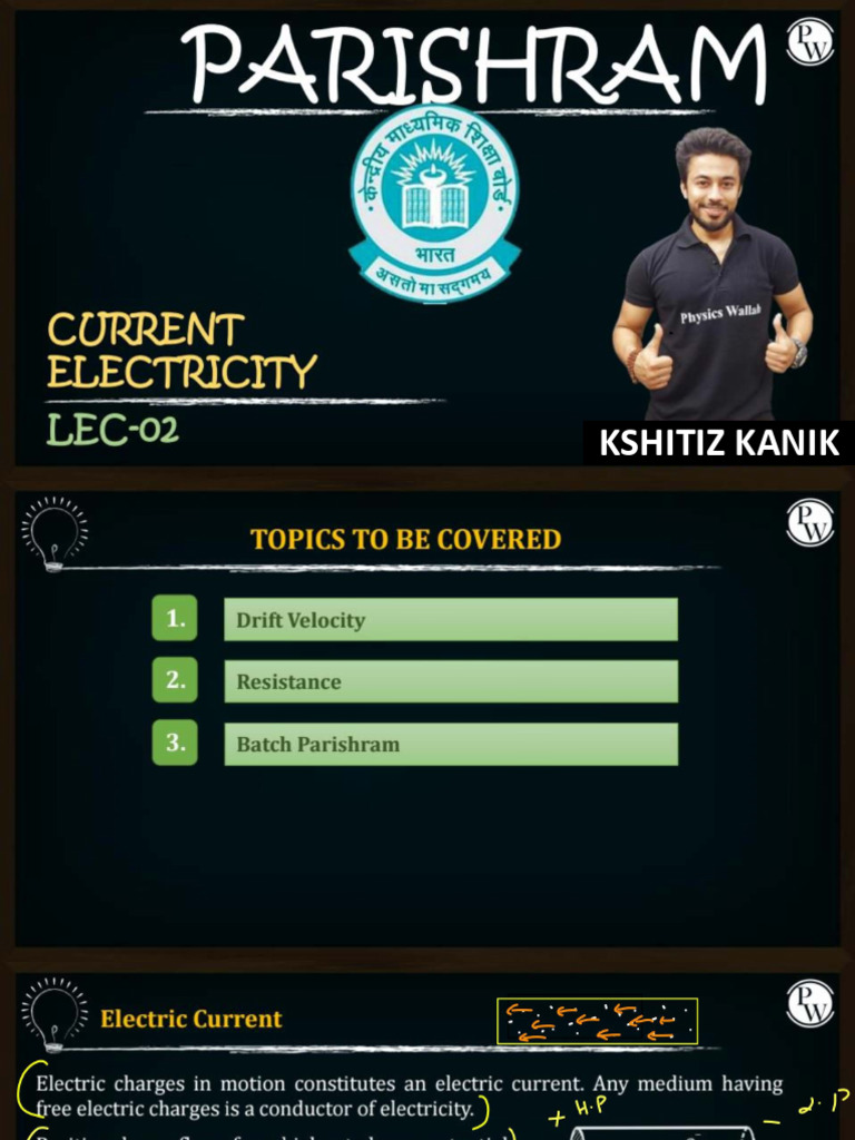 Current Electricity 02 Class Notes Pdf