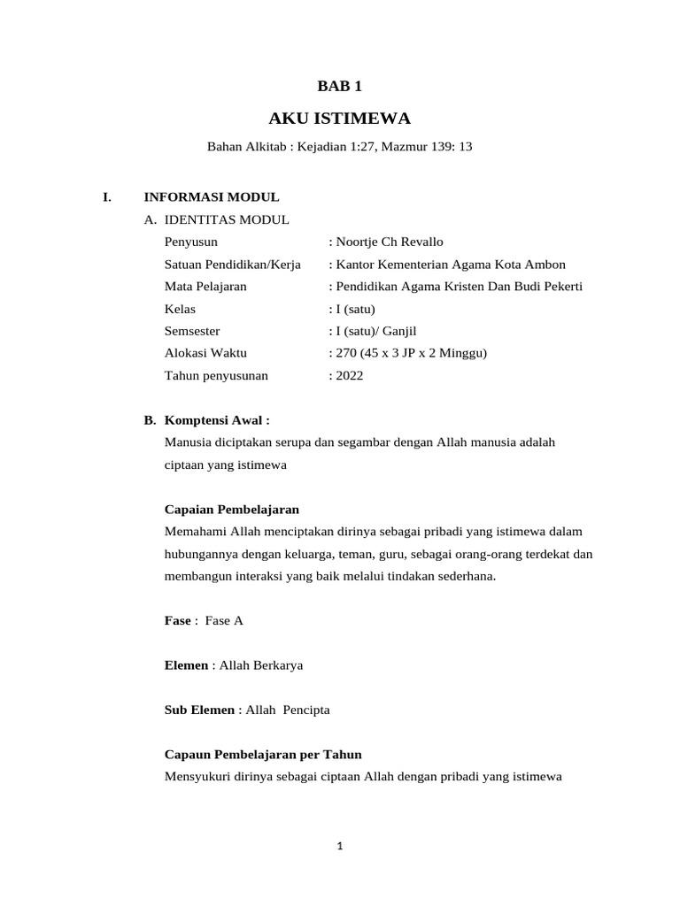 Bab 1 Modul Ajar Noortje Revallo Pdf