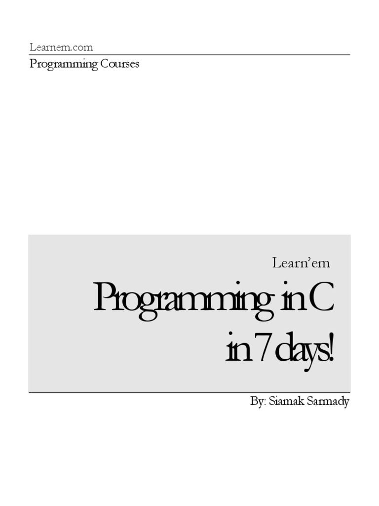 C In7 Days | PDF