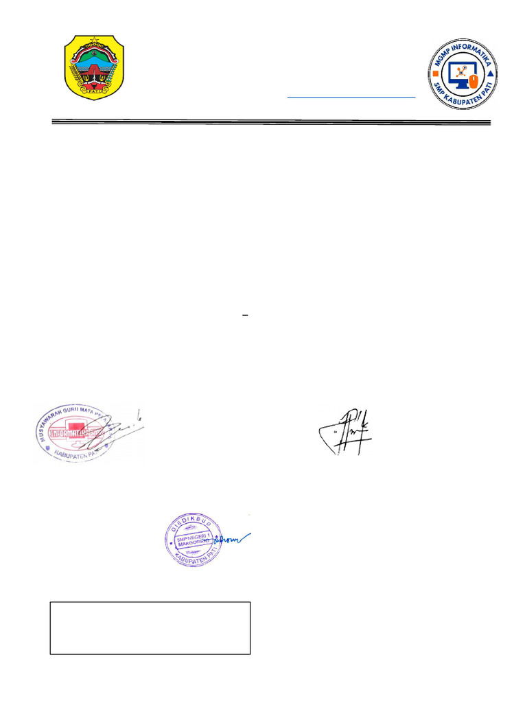 Undangan - Bimtek Informatika | PDF