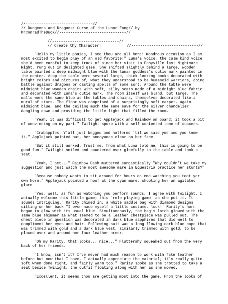 Dungeons and Dragons - Curse of The Lunar Fang | PDF