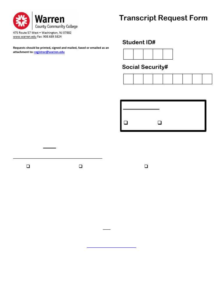Transcript Request Form New March 2022 Fillable PDF | PDF