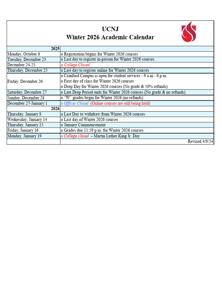 Winter-2026-Academic-Calendar | PDF