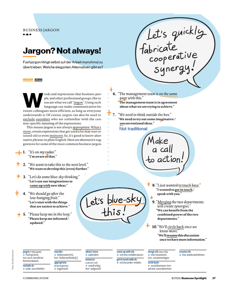 Alternative Language To Jargon (M.) | PDF | Jargon | Communication