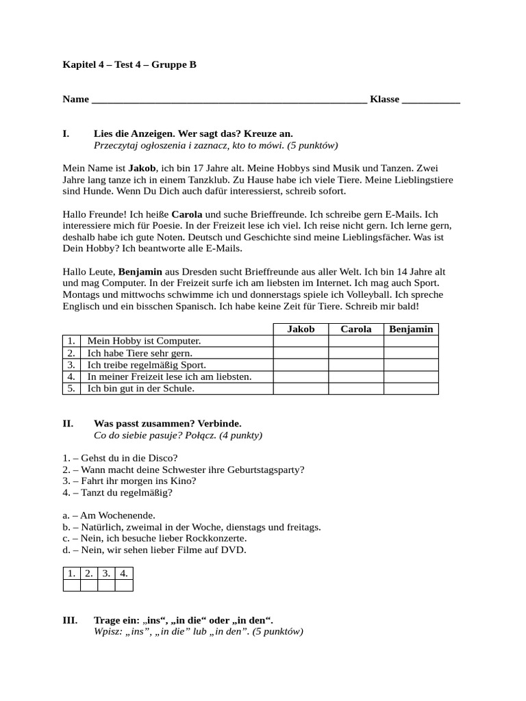 Kapitel 4 Test 4 Gruppe B Pdf