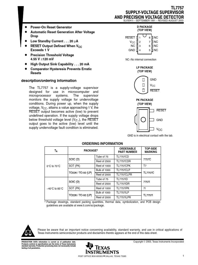 TL7757 etcTI | PDF