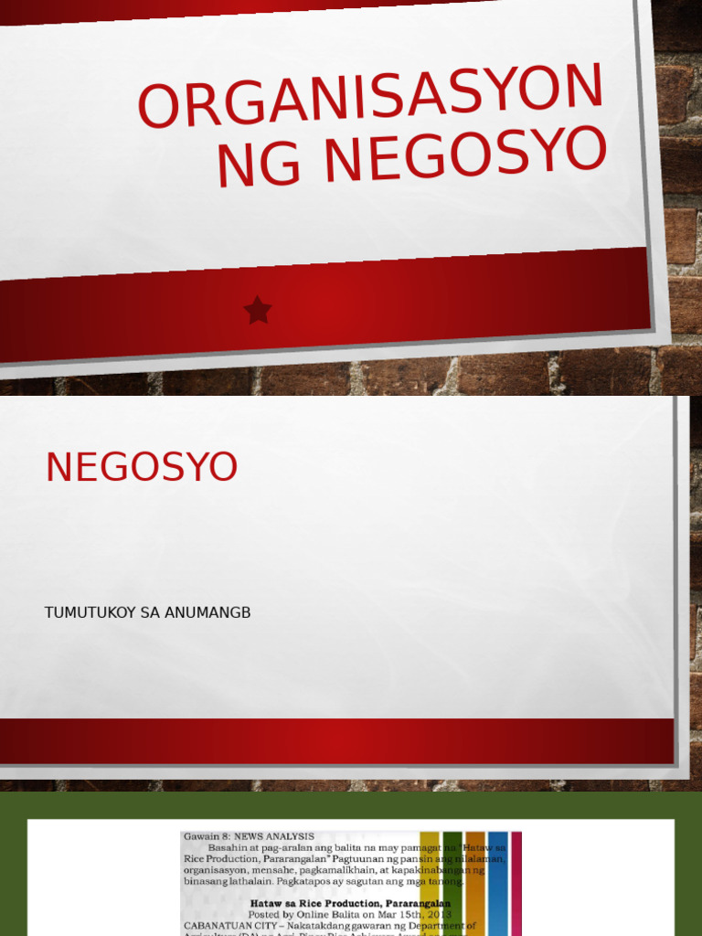 Organisasyon NG Negosyo | PDF