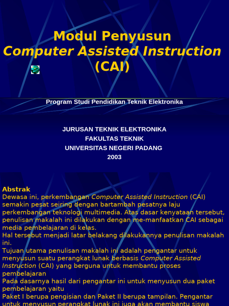 Modul Penyusun CAI | PDF