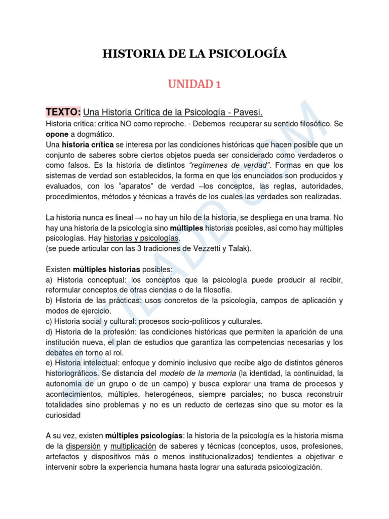 Historia De La Psicologia Pdf