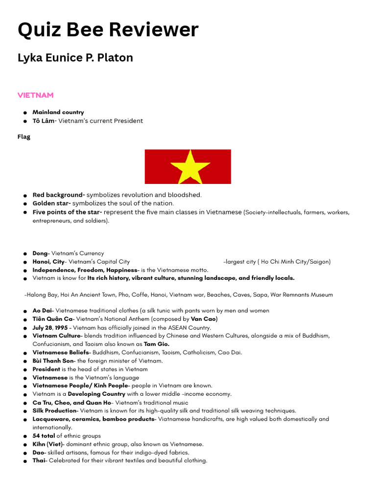 Quiz bee reviewer pdf