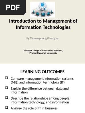 Unit 1 - Tourism and Information technology