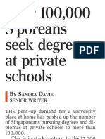 Over 100,000 Sporeans Seek Degrees at Private Schools - ST - 171011