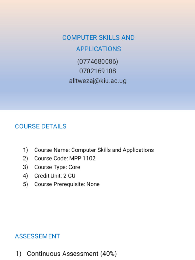Computer Skills and Applications Notes 2024 - Phoenix | PDF