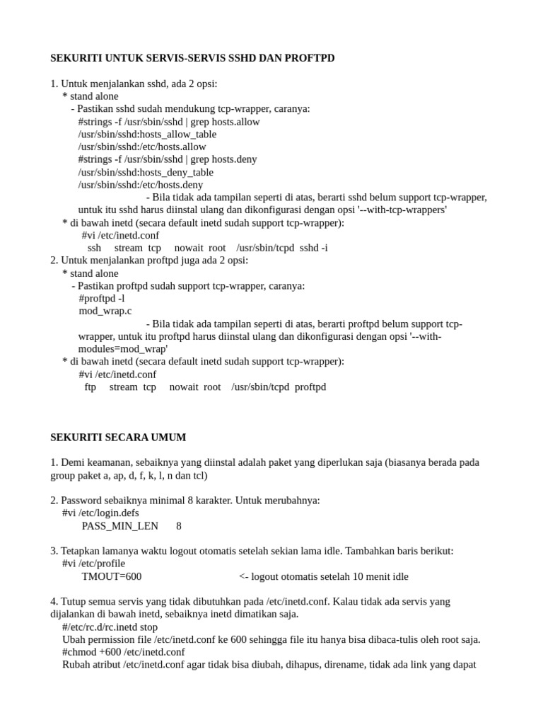 Sekuriti Linux Slackware | PDF