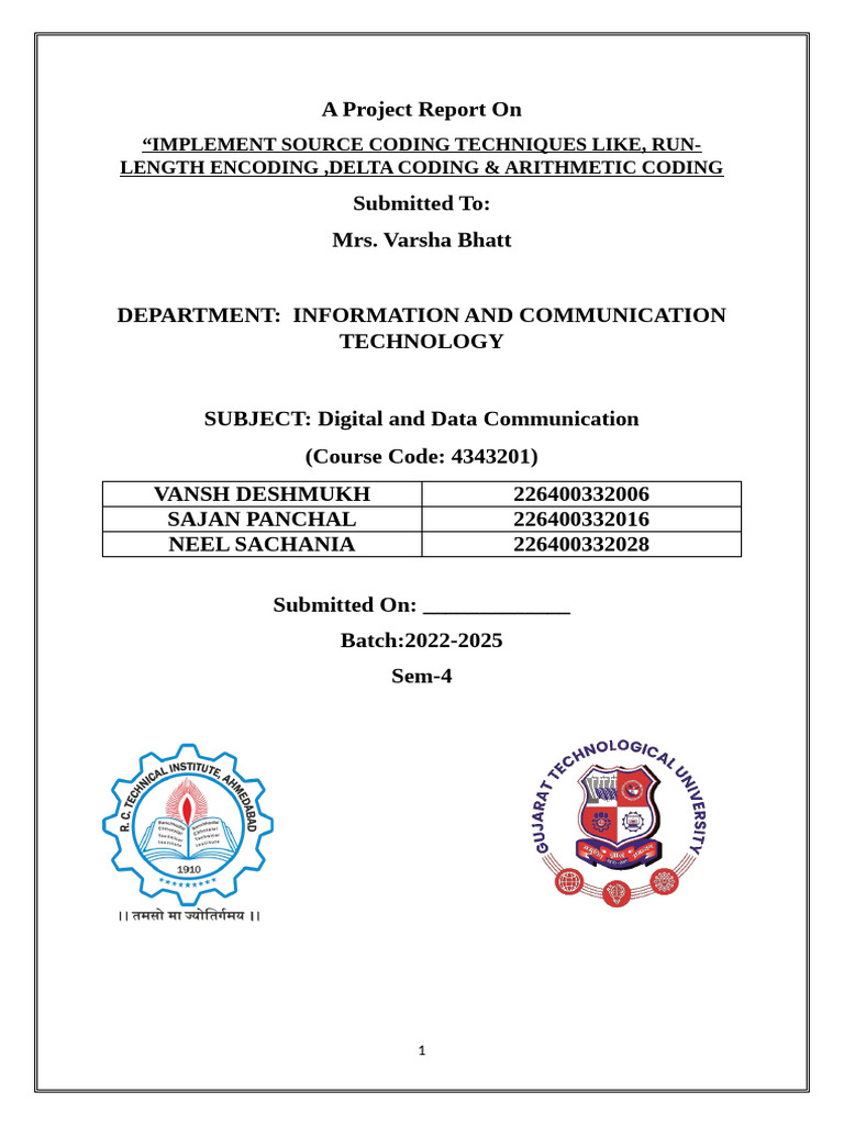 A Project Report On D 0DC | PDF