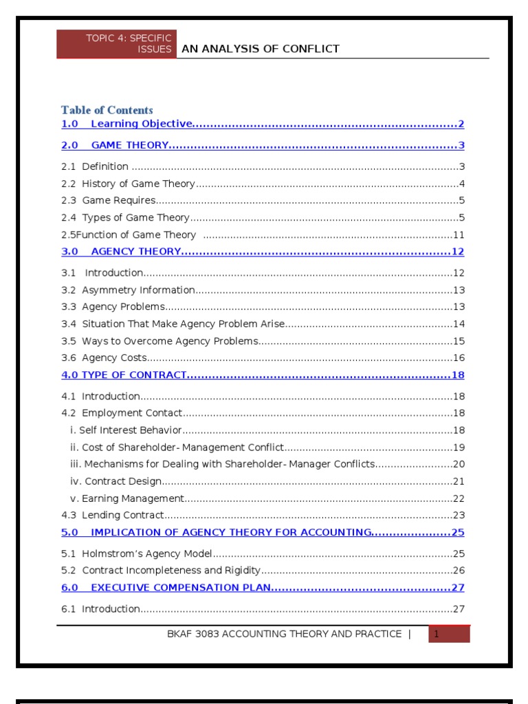 Game Theory in Conflict Analysis | PDF | Game Theory | Law Of Agency