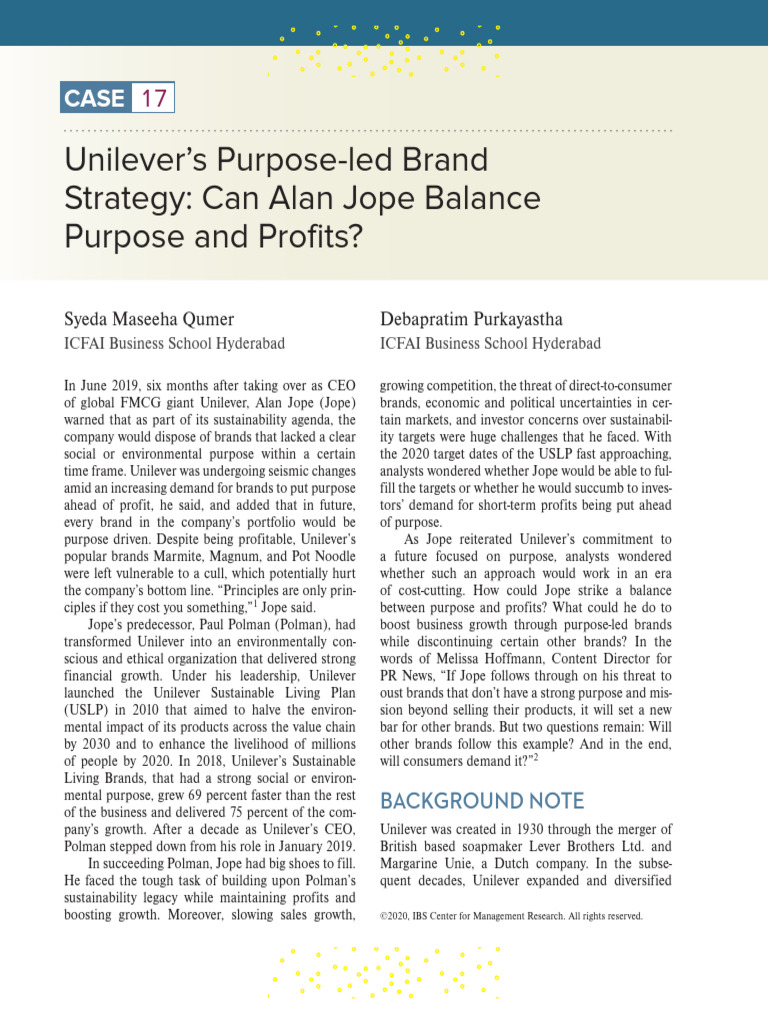 3 Uniliver | PDF