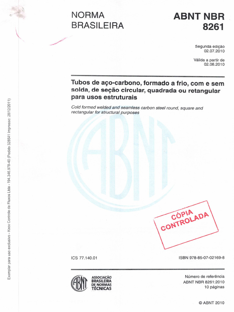 NBR 8261 - 2010 | PDF