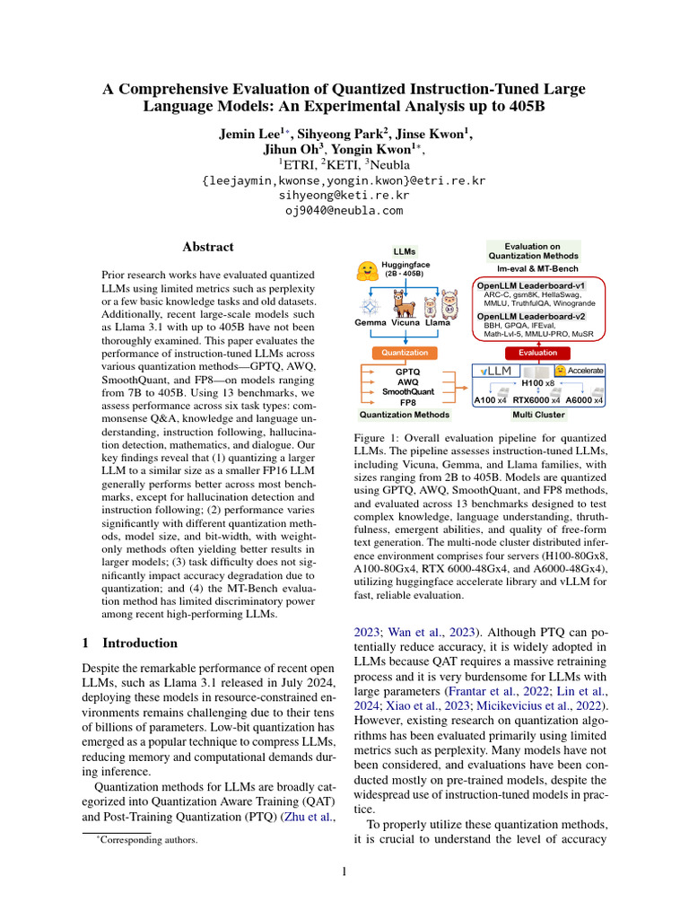 A Comprehensive Evaluation of Quantized Instruction-Tuned Large ...
